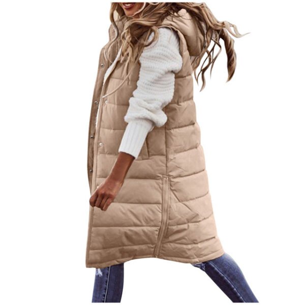 Solid Color Sleeveless Down Jacket