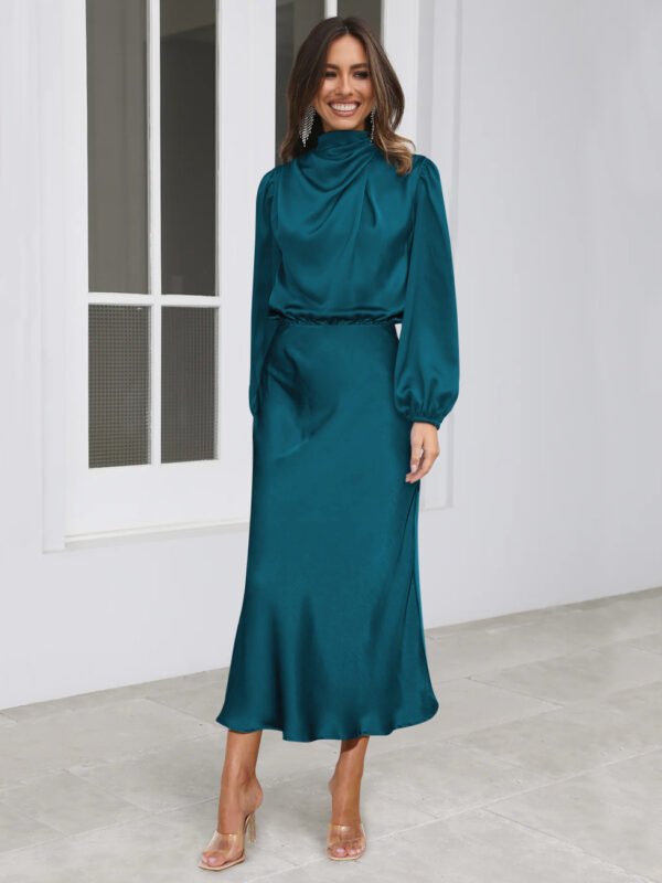 Satin Halterneck Dress