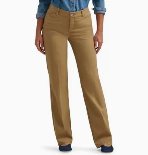 High Waist Elastic Straight Pants