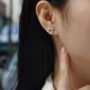 Platinum-Plated Moissanite Studs