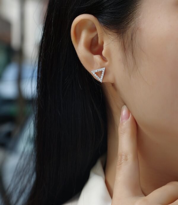 Platinum-Plated Moissanite Studs