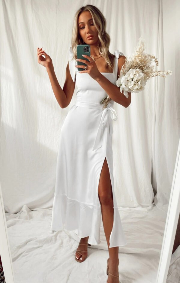 Temperament Suspender Split Dress