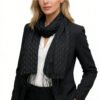 Black Printed Viscose Scarf Black Printed Viscose Scarf