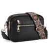 Triple-Zipper Crossbody Bag