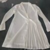 Solid Color Pleated Suit Coat Dress Solid Color Pleated Suit Coat Dress
