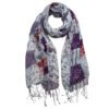 Purple Printed Viscose Scarf