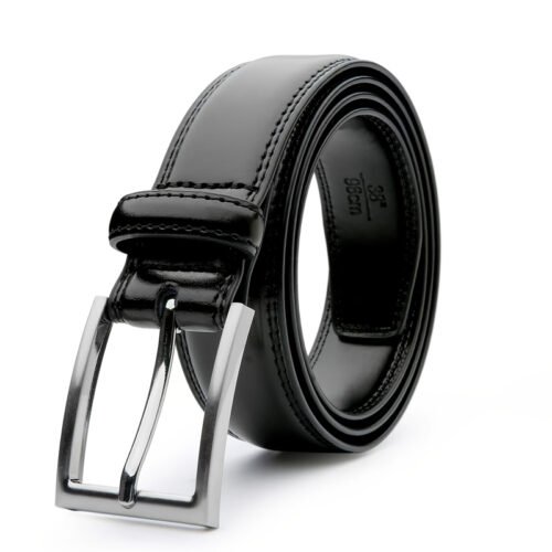 Black Leather Dress Belt