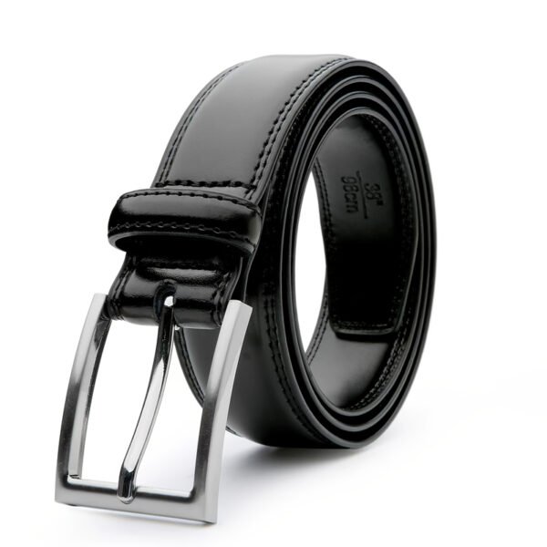 Black Leather Dress Belt