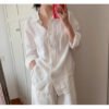 Linen-cotton White Set