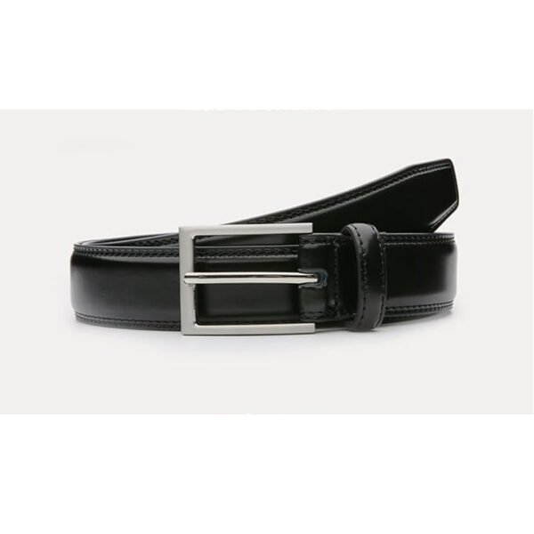 Black Leather Dress Belt