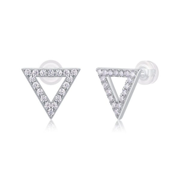Platinum-Plated Moissanite Studs