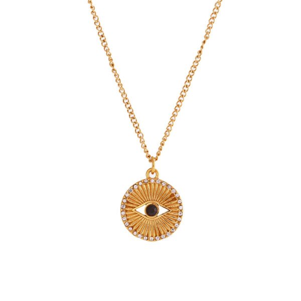 Minimalist Black Eyes Necklace