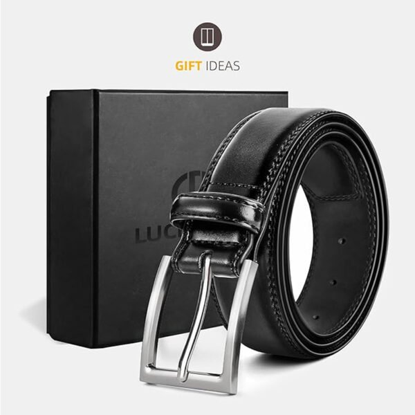 Black Leather Dress Belt
