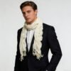 White Dyed Crinkle Scarf