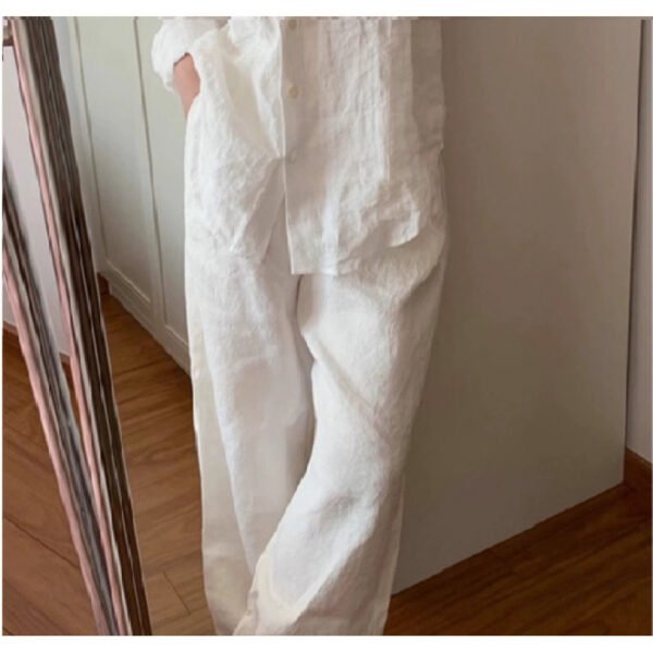 Linen-cotton White Set
