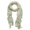White Dyed Crinkle Scarf