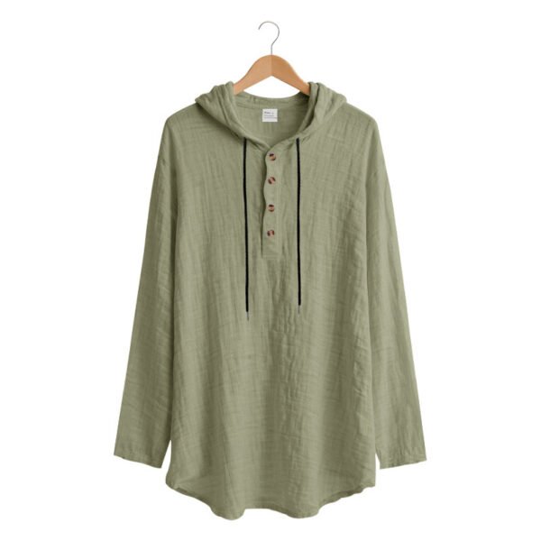 Hooded Cotton Linen Shirt