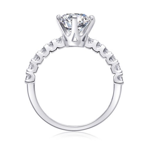 Large Diamond Moissanite Ring