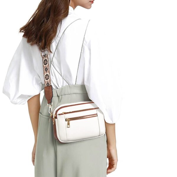 Triple-Zipper Crossbody Bag