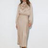 Satin Halterneck Dress
