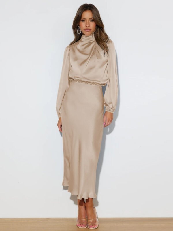 Satin Halterneck Dress