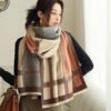 Contrast Color Artificial Cashmere Scarf Contrast Color Artificial Cashmere Scarf