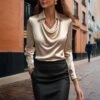 Elegant Long Sleeve Blouse Elegant Long Sleeve Blouse
