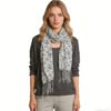 Black & White Print Viscose Scarf