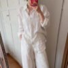 Linen-cotton White Set